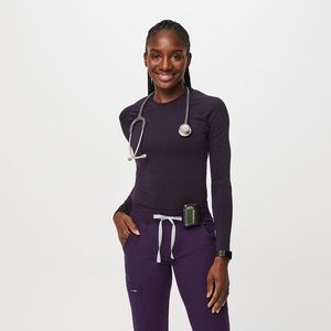 Figs XS Salta Seamless Longsleeve Underscrub Purple Jam